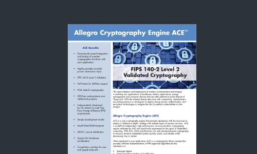 Allegro Cryptography Engine ACE